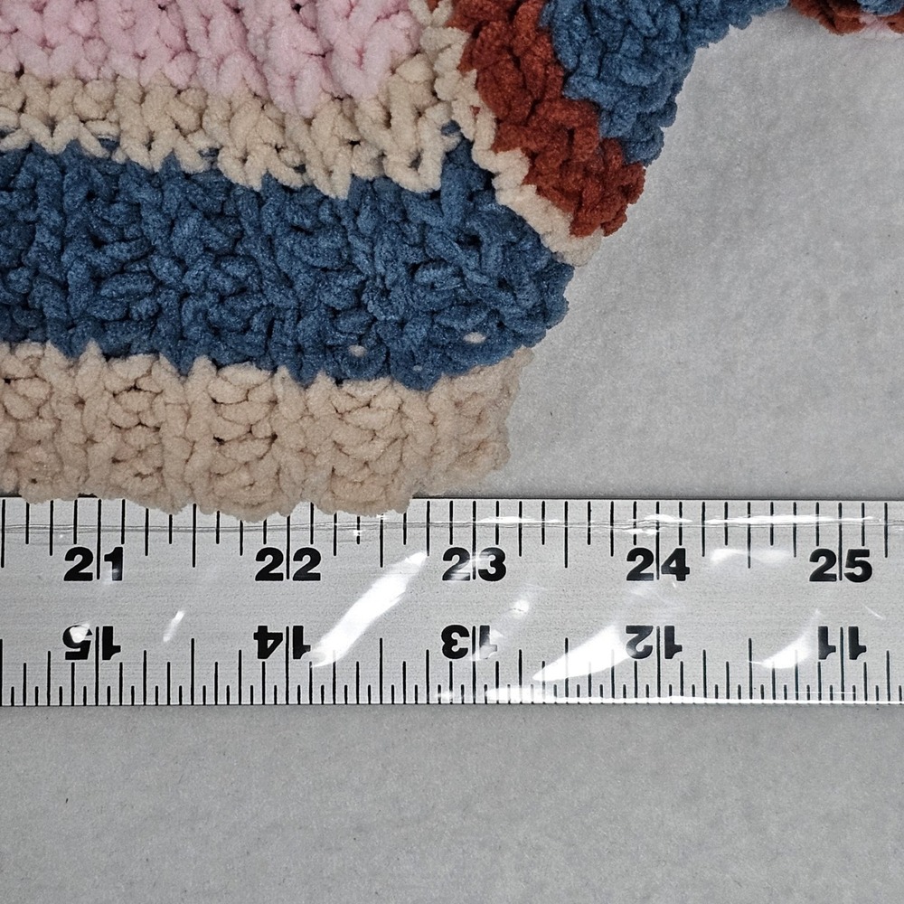 Altar'd State Womens Chenille Striped Cropped Sweater Blue Pink SYD6404JN-A Med - Picture 4 of 10